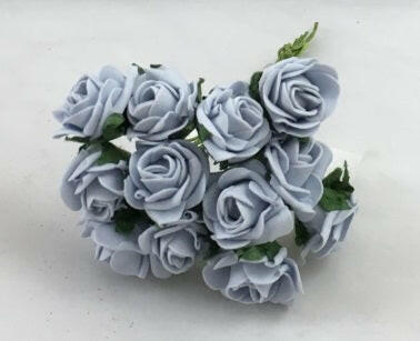 Artificial Colourfast Cottage Rose Bud Bunch, 12 Flowers