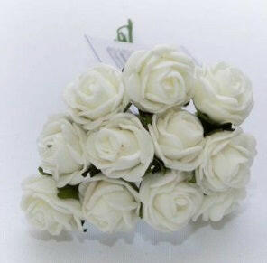 Artificial Colourfast Cottage Rose Bud Bunch, 12 Flowers