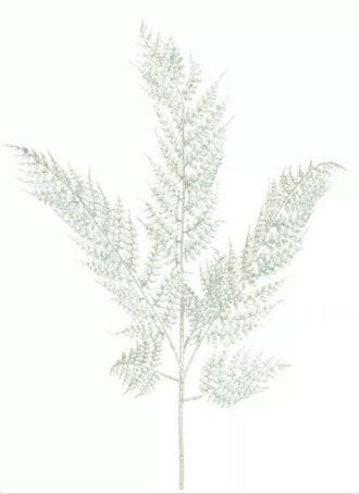 Artificial Glittered Leather Fern