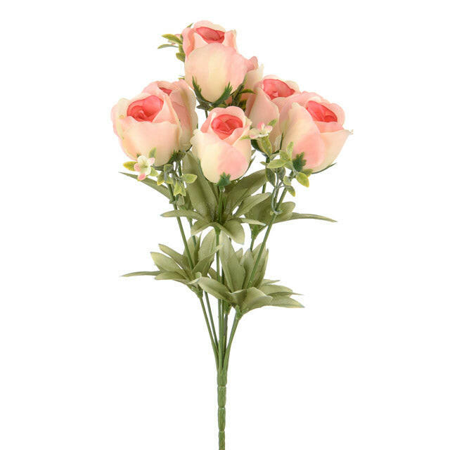Artificial Silk Flora Rose Bud Bush