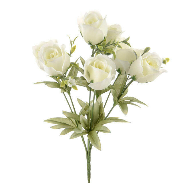 Artificial Silk Flora Rose Bud Bush