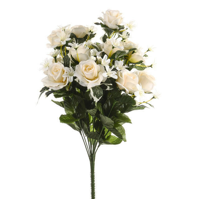 Artificial Silk Flora Rose Bud Bush