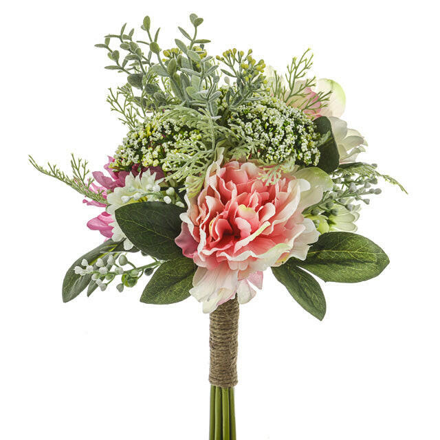 Artificial Silk Flora Peony Mix Bouquet
