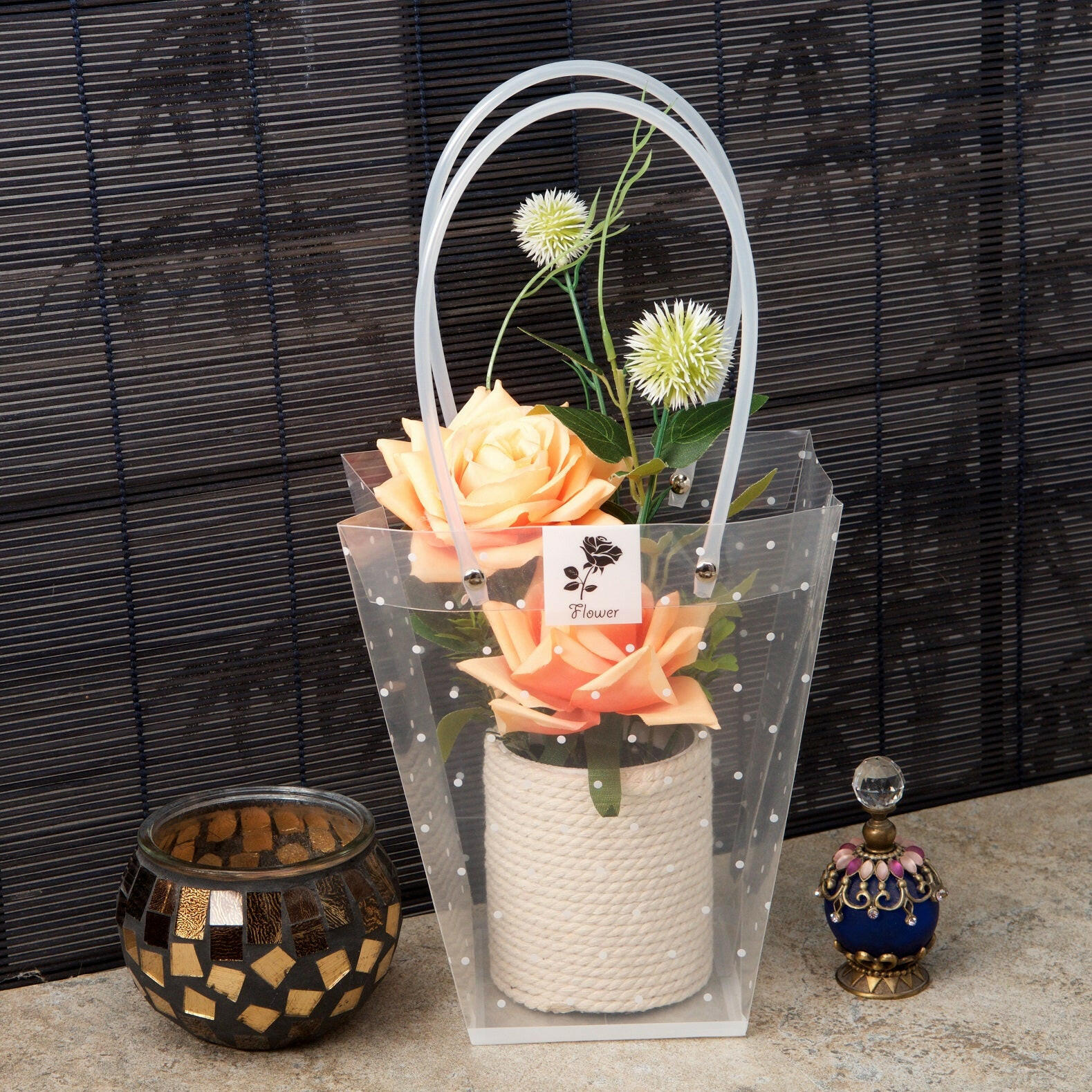 Artificial Silk Rose Flower Display