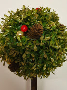 Artificial Topiary Ball Tree Complete with Gold Glitter Pot