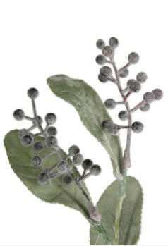 Artificial Berry Leaf Spray