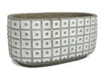 Dimple Check Ceramic Trough Vase