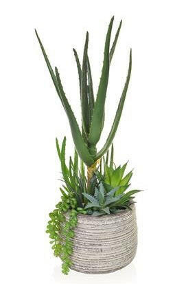 Artificial Mixed Aloe in Pot