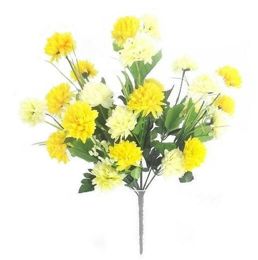 Artificial Silk Small Mixed Pompom/Chrysanthemum