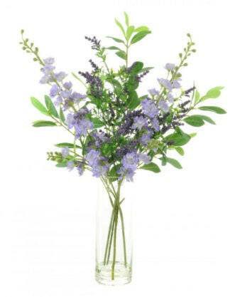 Artificial Silk Slim Stock & Lavender Arrangement