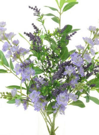 Artificial Silk Slim Stock & Lavender Arrangement