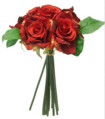 Artificial Silk Mini Tea Rose Hand Tie