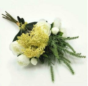 Artificial Silk Cottage Style Ranunculus Bouquet