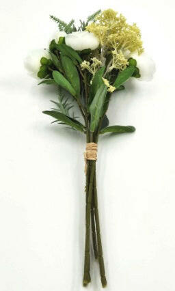 Artificial Silk Cottage Style Ranunculus Bouquet