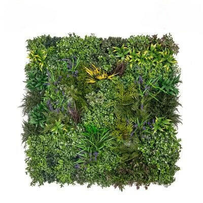Artificial Green Wall Chatton Mix 100 x 100cm FR UV