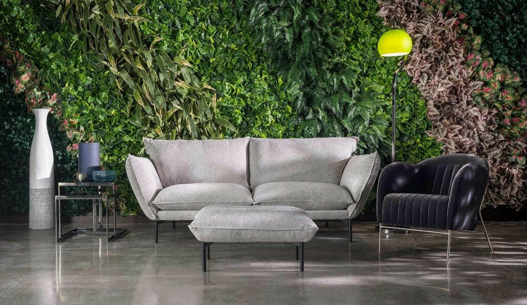 Artificial Green Wall Tropical Leaves 100 x 100cm