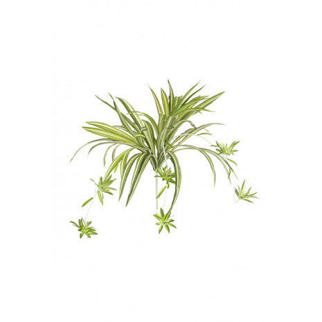 Artificial Silk Spider Plant with Babies