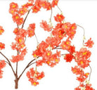 Artificial Silk Red Hanging Cherry Blossom Branch