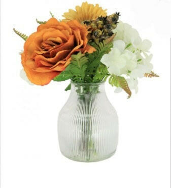 Artificial Silk Mixed Gerbera & Hydrangea Arrangement