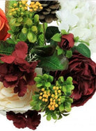 Artificial Silk Open Top Mixed Rose Bouquet