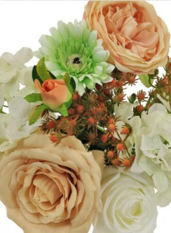 Artificial Silk Open Top Mixed Rose Bouquet