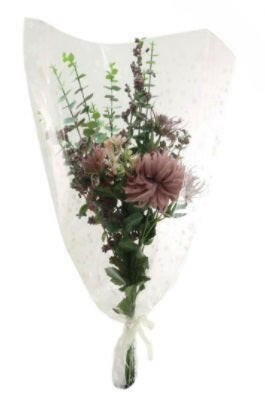Artificial Silk Front Facing Mixed Thistle Bouquet
