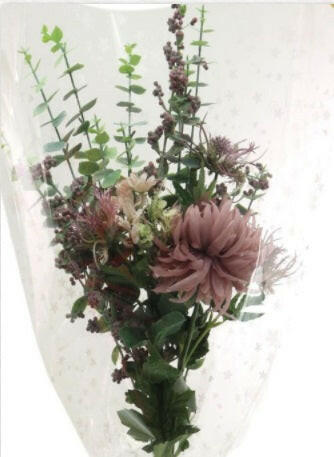 Artificial Silk Front Facing Mixed Thistle Bouquet