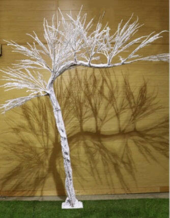 Artificial Curved Snowy Twig Tree