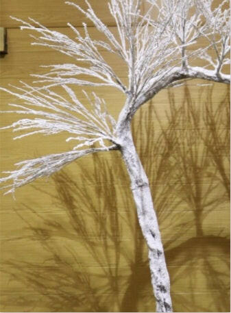Artificial Curved Snowy Twig Tree