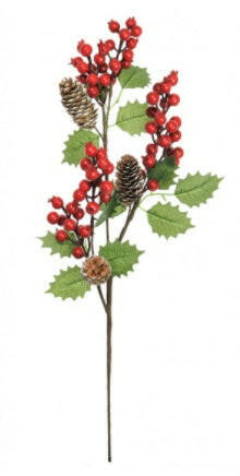 Artificial Xmas Large Yuletide Berry Spray