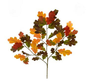 Artificial Silk Foliage Oak Autumn Fall FR
