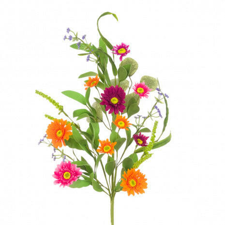 Artificial Silk Gerbera Daisy Mix Spray