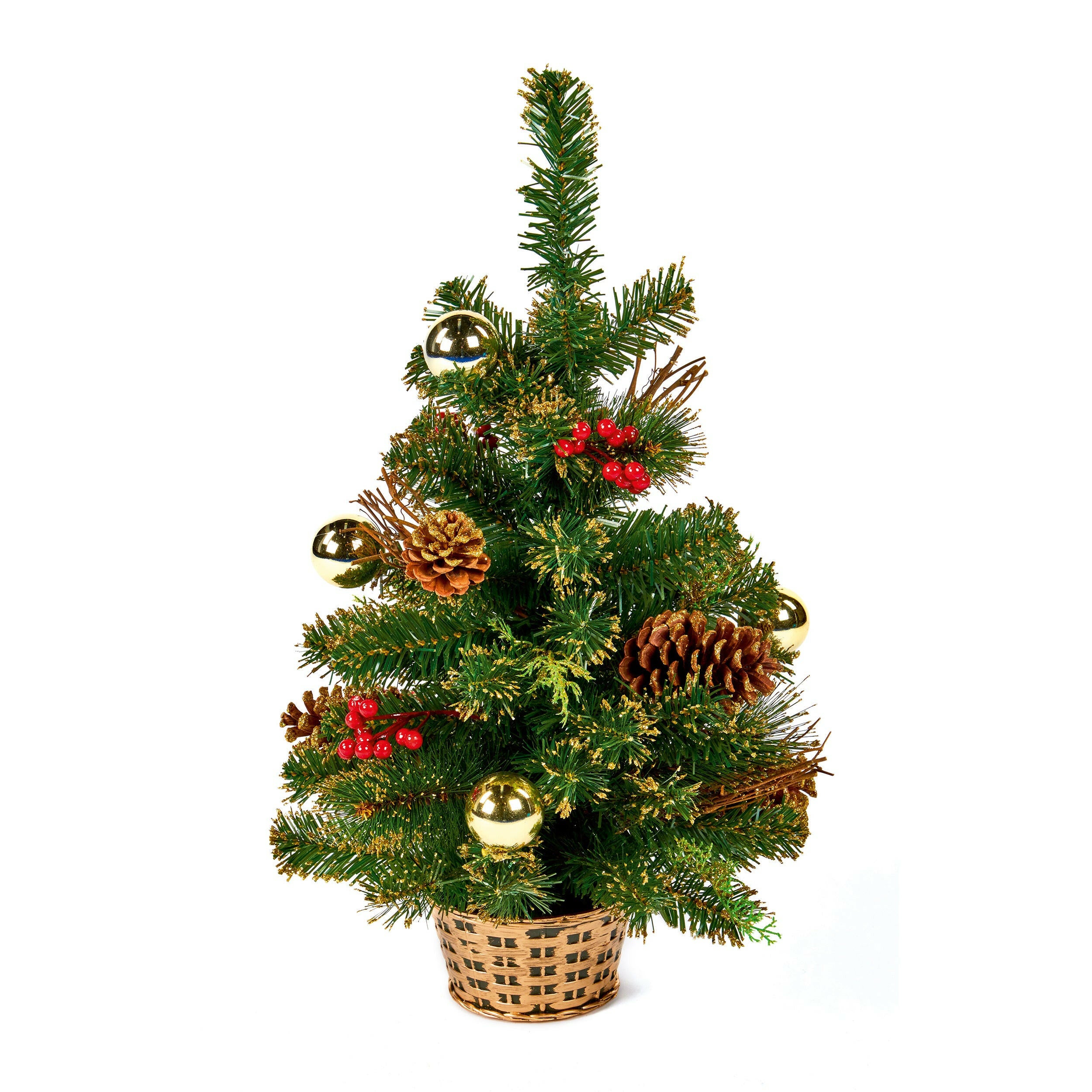 Artificial Gold Dressed Christmas Tree
