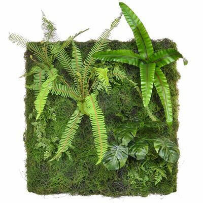 Artificial Green Wall Tropical Monstera 100 x 100cm