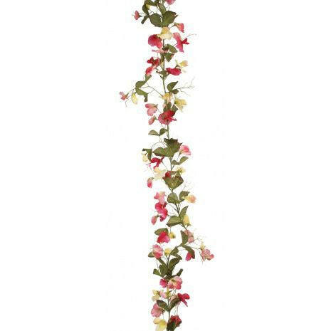 Artificial Silk Sweetpea Garland