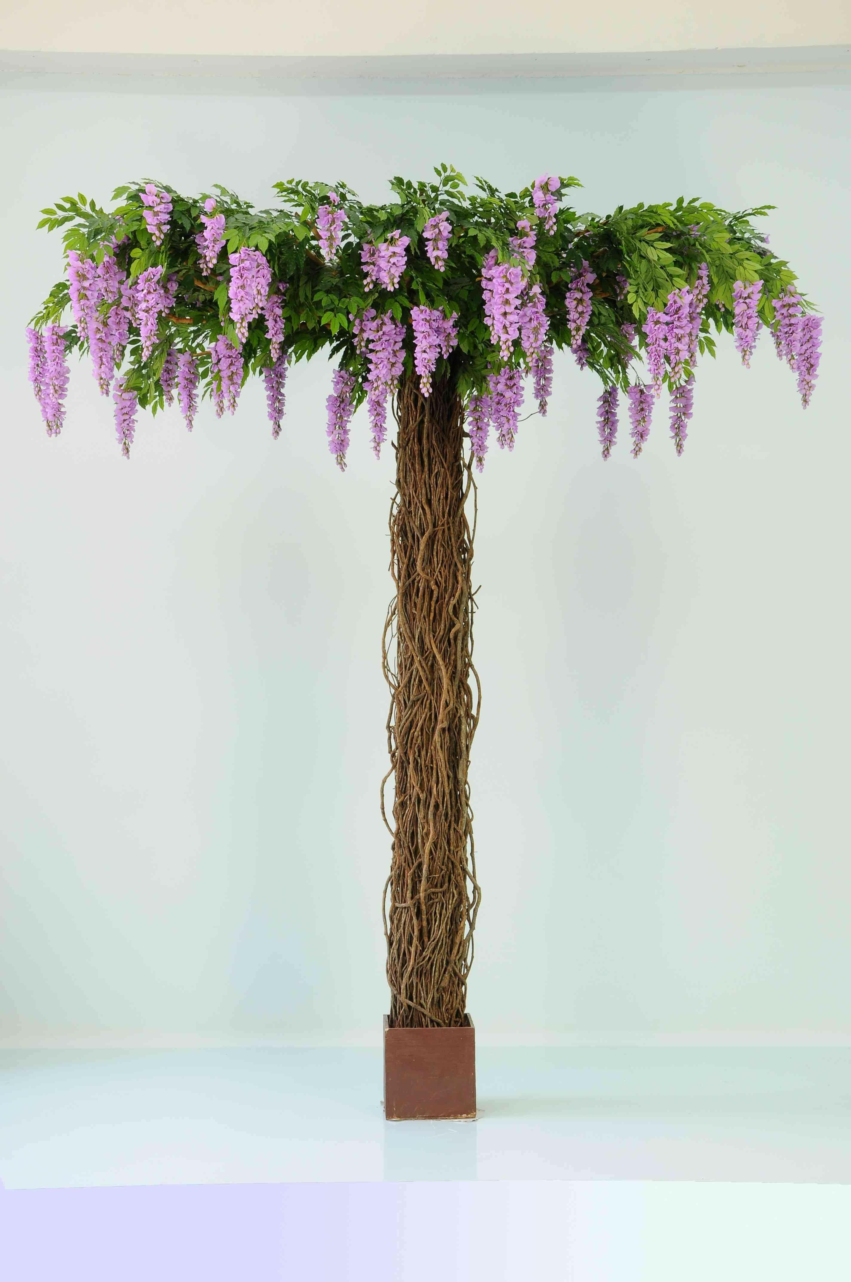Luxury Artificial Silk Bespoke Natural Vine Trunk Wisteria Tree