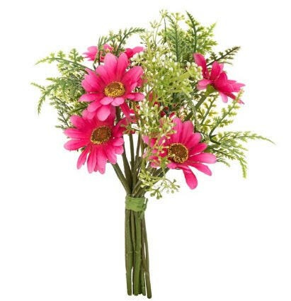 Artificial Silk Daisy & Fern Bouquet Bouquet