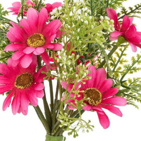 Artificial Silk Daisy & Fern Bouquet Bouquet