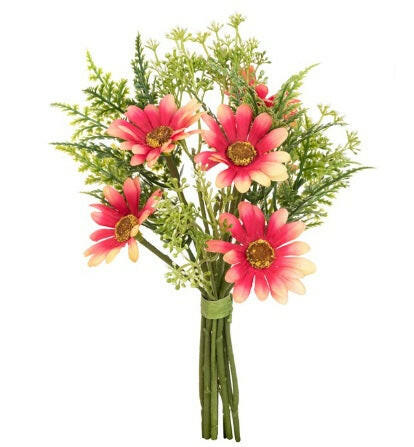Artificial Silk Daisy & Fern Bouquet Bouquet