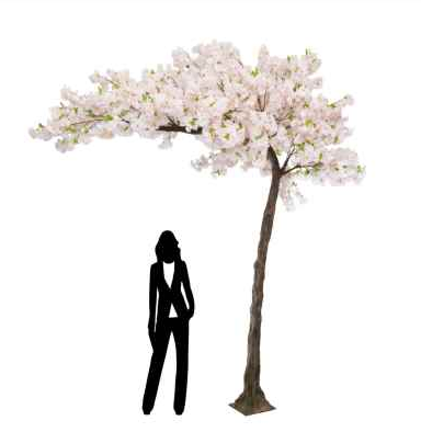 Artificial Silk Curved Cherry Blossom Bespoke Tree