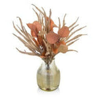 Artificial Autumn Spray in Glass Vase