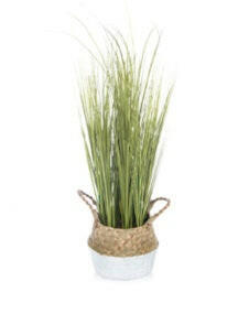 Artificial Ready Planted Grass in Straw Pot