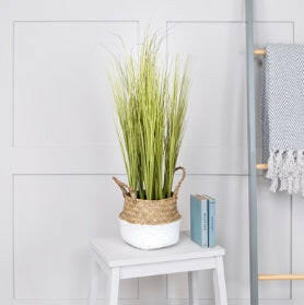Artificial Ready Planted Grass in Straw Pot