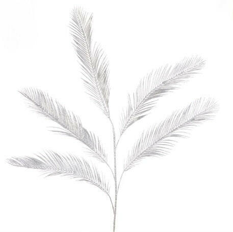 Artificial Glitter Palm Spray