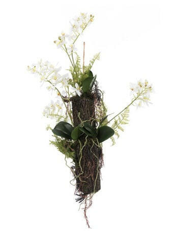 Artificial Orchid & Fern Hanger Arrangement