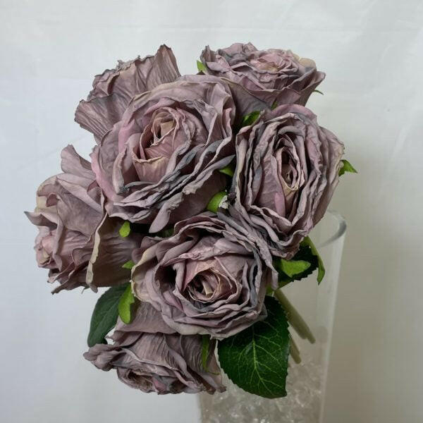 Artificial Silk Dry Look Open Rose Bouquet