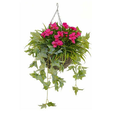 Artificial Impatient Grass Hanging Basket