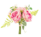 Artificial Silk Rose Bouquet Dark Pink