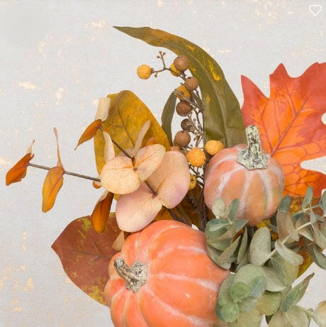 Artificial Autumn Pumpkin Pick in situ close up