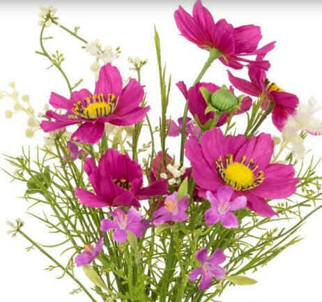 Artificial Cosmo Flower Bouquet close up